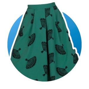 Tatyana “Fanny” green circle skirt size Medium